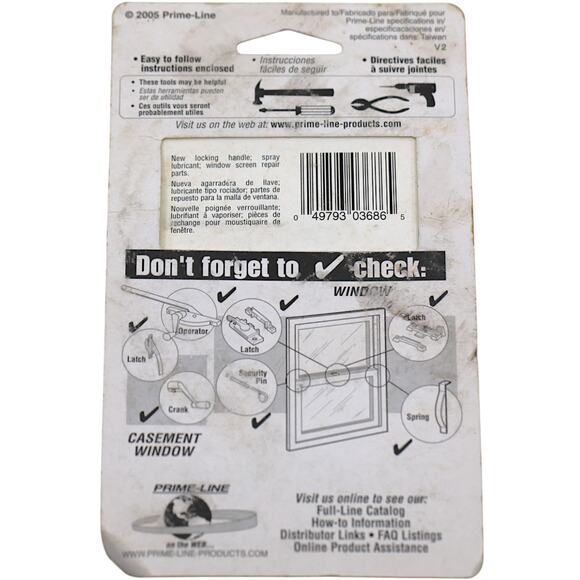 Casement Window Handles 11/32" Stem 2005 Prime Line [Lot of 5] *New* - Picture 8 of 10